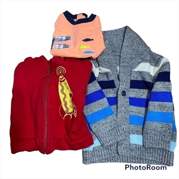 18-24 mos Boys Top Bundle Gap Sweater Rocket Hooded Sweatshirt T-shirt - Picture 1 of 8
